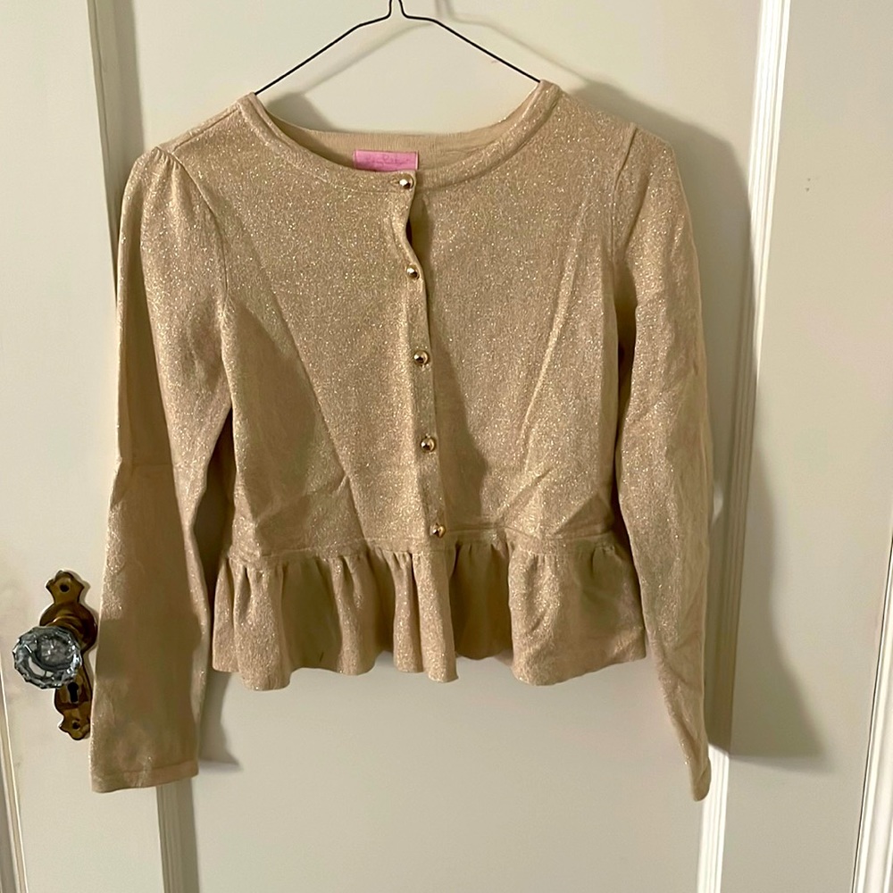Lilly Pulitzer gold sweater-girls